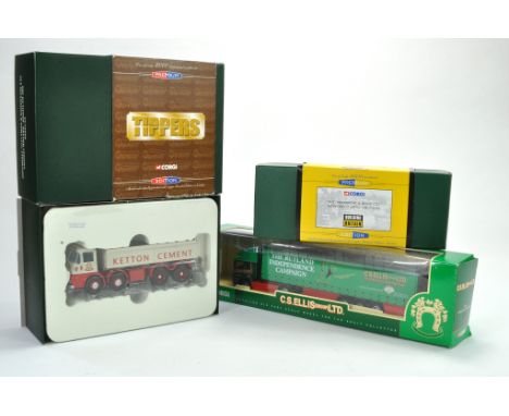 Corgi Diecast Trio of Commercial Trucks comprising No. CC10504 ERF Tipper in livery of Musgrove, No. 18404 Bedford Dropside i