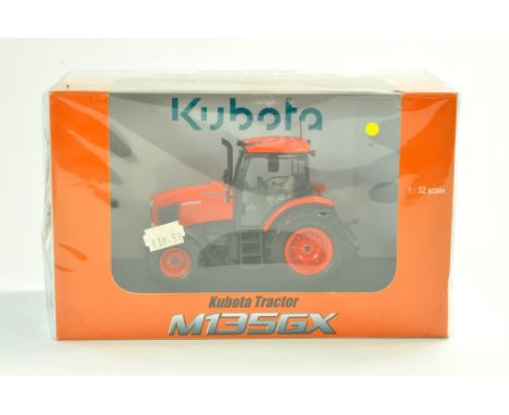 Universal Hobbies 1/32 Farm Toy / Model comprising Kubota M135GX Tractor. Excellent, not previously displayed with original b