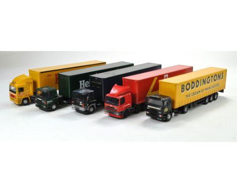 Corgi Diecast Early Model Truck issues comprising Five Truck and Trailer Combinations in various liveries. All appear general