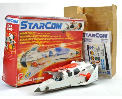 Mattel Starcom Series comprising Starmax Bomber. Appears to be complete, very good, one gun turret requires repair in good bo