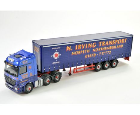 Corgi Diecast Model Truck issue comprising Mercedes Curtainside in the livery of N Irving. Appears good, missing outer packin