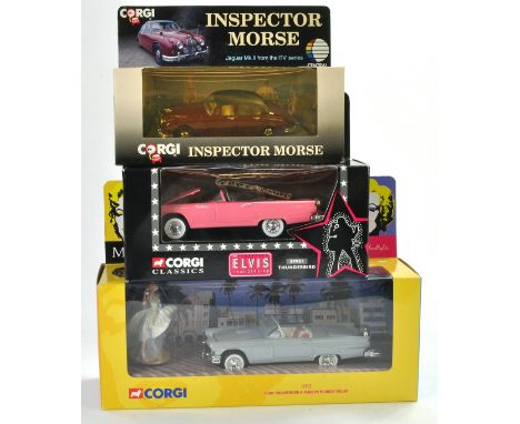 Corgi Trio of TV Related diecast Limited Editions including Elvis, Marilyn Monroe and Inspector Morse. Excellent in boxes. 