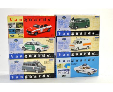 Vanguards Diecast group comprising five Police themed issues plus Austin Allegro Rally model. Excellent with boxes. 