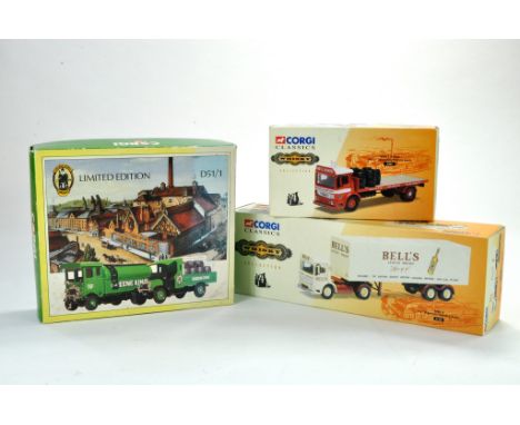 Corgi Trio of Brewery Related Diecast issues including Bells on AEC Truck. Generally appear excellent with boxes. 