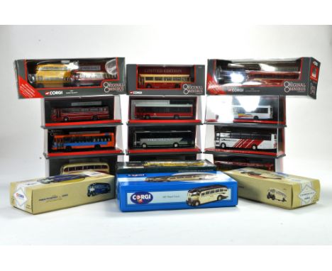 Corgi Original Omnibus Diecast Bus / Coach Group plus some 'Classics' issues comprising 16 boxed examples. All excellent. 
