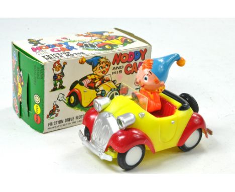 Marx Toys Noddy and his Car. Plastic with friction drive motor. Excellent, with excellent box. 