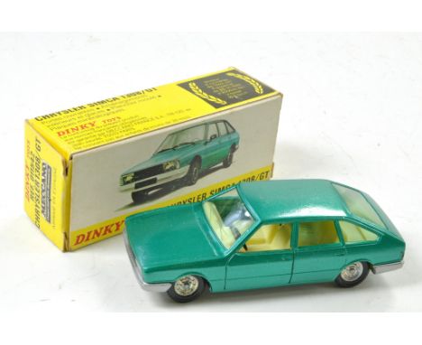 Dinky No. 011542 Chrysler 1308.GT. Made in Spain. Light Metallic Green with White Interior. Excellent in very good to excelle