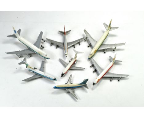 Aero Mini Vintage Diecast Model Aircraft group comprising seven issues, some minor marks / yellowing on some but generally ve