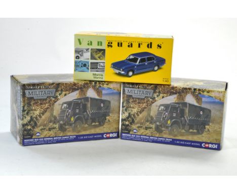 Corgi Duo of Diecast Military issues comprising No. CC60309 x 2, Bedford Cargo Truck. Both complete and excellent in boxes. P