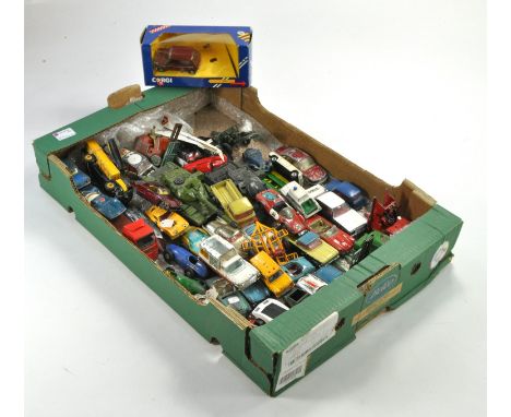 A large tray of Dinky, Corgi diecast and others. Fair to very good. 