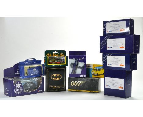 Corgi Limited Edition Diecast group comprising various issues including William and Kate. James Bond 007, Royal Worcester plu