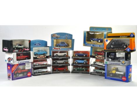 A group of boxed diecast including Corgi, Ertl and other makers. Mostly cars with a couple of unimogs. Nineteen items. Excell