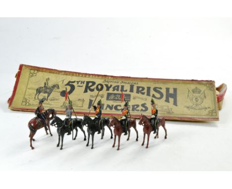 Britains Toy Soldiers comprising 5th Royal Irish Lancers. Age related wear / some light damage in fair original box. 