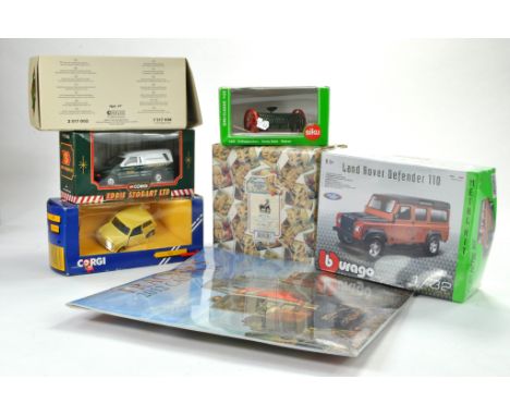 Misc. group comprising Atlas Tractor issue, Corgi and other makes plus Novelty Tractor and Burago Land Rover. 