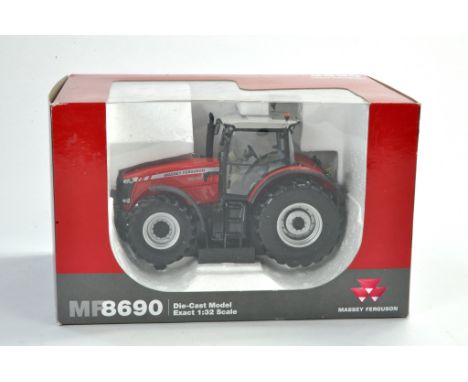 Universal Hobbies 1/32 Farm Toy / Model comprising Massey Ferguson 8690 Tractor. Appears excellent, secure in box. 