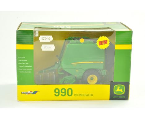 Britains 1/32 Farm Toy / Model comprising John Deere 990 Round Baler. Excellent, not previously displayed with original box, 
