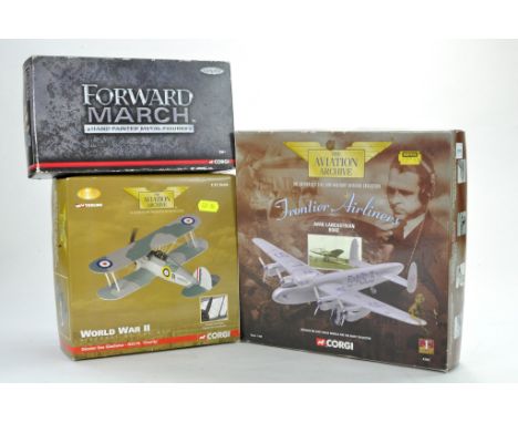 Model Aircraft Collection comprising Corgi Diecast issues including No. AA36203 Gloster Sea Gladiator, 47402 Avro Lancastrian