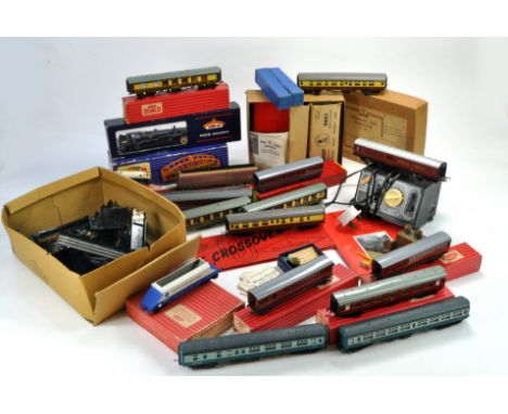 Further Model Railway items comprising older issue coaches and accessories, Triang - Hornby - Trix - Wrenn etc mostly looks t