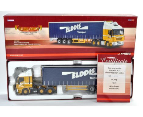 Corgi Diecast Model Truck Issue comprising No. CC15001 Iveco Stralis Curtainside in the livery of Elddis. Appears excellent i