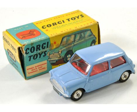 Mini Collection comprising Corgi Toys No. 226 Morris Mini Minor. Pale Blue with Red interior. Very good to Excellent, some mi