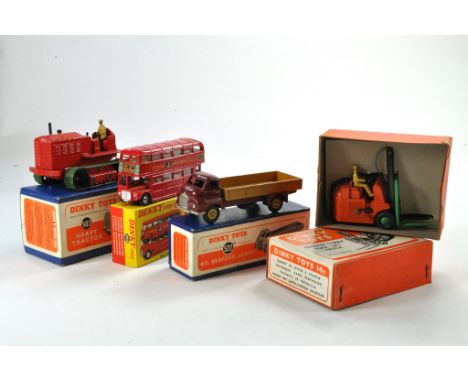 Dinky group of boxed issues including No. 522 Big Bedford Lorry, No. 563 Heavy Tractor, No. 289 Routemaster Bus and No. 14C C