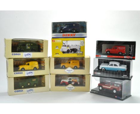 Corgi Commercial Diecast in addition to classics car issues, ten examples, all boxed and excellent. 