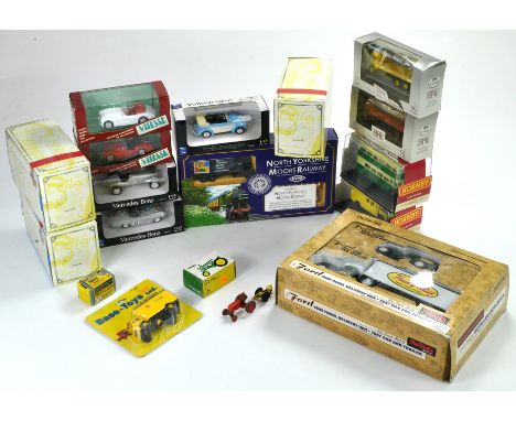 Eighteen Misc. Model Vehicles including Siku Vintage Tractor, Matchbox, Winross Truck, Vitesse and others. Mostly boxed and g