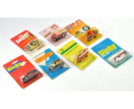 A group of 7 Carded Matchbox comprising promotional issues from BP, Swiss Collection plus other Superfast including some hard