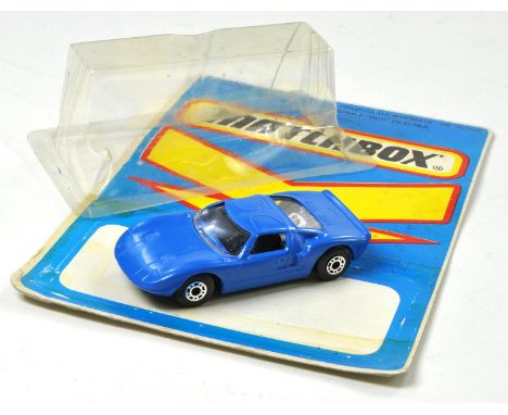 Matchbox Superfast No. 41A Ford GT Made in Bulgaria Issue. Blue with Black Interior, Chrome Engine. Black Base. Excellent, in