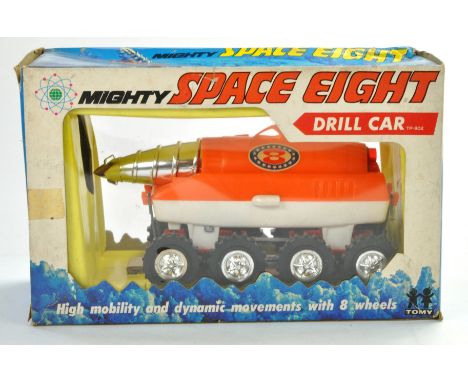 Tomy Vintage Mighty Space Eight Drill Car. Looks to have had very little, if any use hence excellent in original box, some li