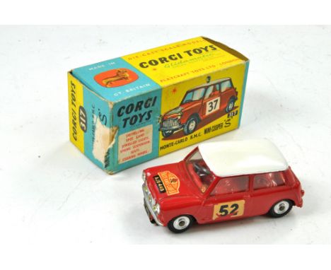 Corgi No. 317 Monte-Carlo BMC Mini Cooper S. Red / White with Red Interior. No. 52. Some minor marks, decal scuffing, otherwi