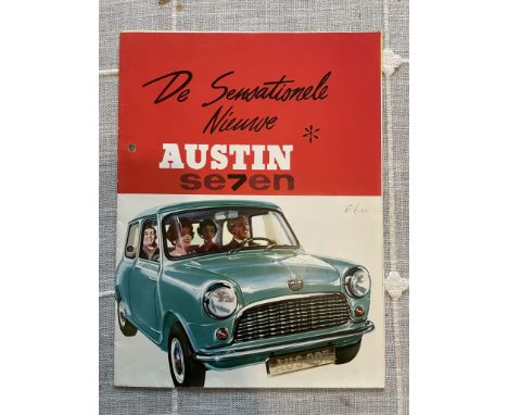 Classic Car Literature comprising sales brochure for Austin Seven in Dutch. In good condition.