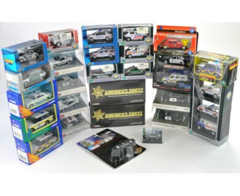 A good group of mostly Emergency Service Diecast Vehicles from various makers including Corgi, Cararama, Minichamps and other