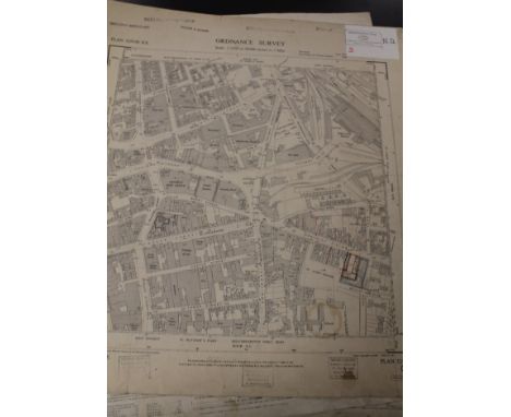 A COLLECTION OF TWENTY FIVE EARLY 20TH CENTURY ORDNANCE SURVEY MAPS, mainly of Staffordshire, Wolverhampton and the surroundi