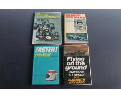 FOUR MOTOR SPORT INTEREST BOOKS- SIGNED RACING DRIVER BIOGRAPHIES, Ronnie Peterson 'The Story of a Search for Perfection', Em