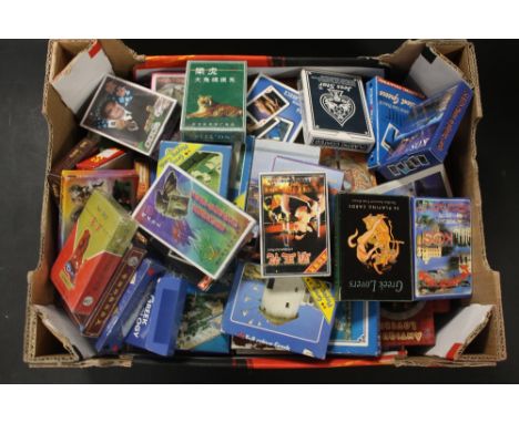 A COLLECTION OF APPROXIMATELY EIGHTY VARIOUS PACKS OF GREEK AND CHINESE PLAYING CARDS 