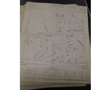 A COLLECTION OF TWENTY FIVE EARLY 20TH CENTURY ORDNANCE SURVEY MAPS, mainly of Wolverhampton and the surrounding area to incl