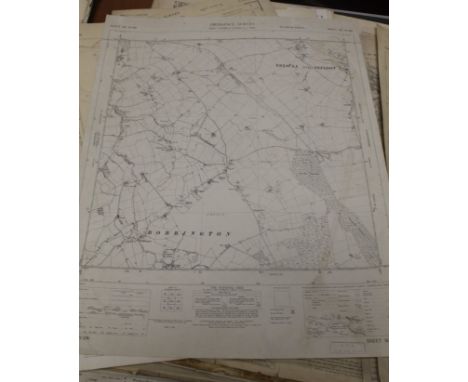 A COLLECTION OF TWENTY FIVE EARLY TO MID 20TH CENTURY ORDNANCE SURVEY MAPS, mainly of Staffordshire, Wolverhampton and the su