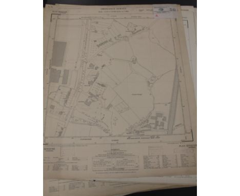 A COLLECTION OF TWENTY FIVE EARLY 20TH CENTURY ORDNANCE SURVEY MAPS, mainly of Staffordshire, Wolverhampton and the surroundi