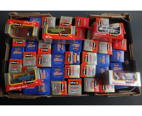 A COLLECTION OF 50 BOXED 1/43RD SCALE BURAGO DIECAST VEHICLES  