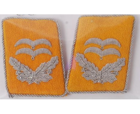 Third Reich Nazi issue Luftwaffe officers collar insignia patch. 