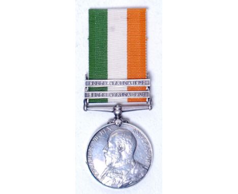 MEDAL: A Victorian South Africa campaign medal, with South Africa 1901 & 1902 bars. Awarded to Private J Davies 2690, Worcest