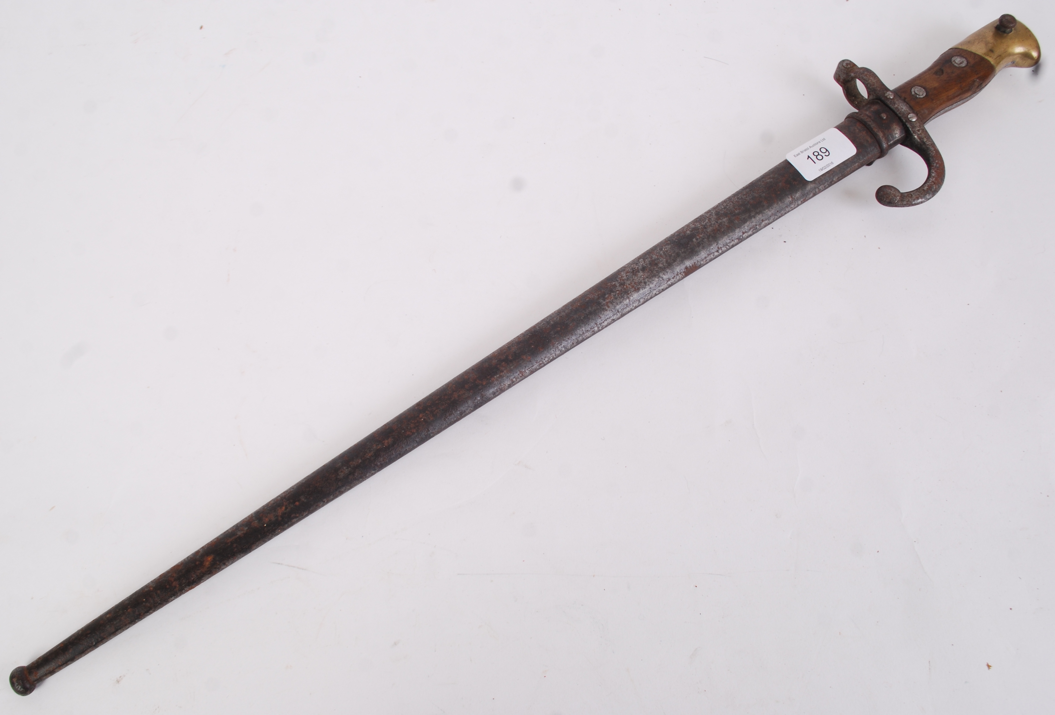 A French Model 1876 ' Gras ' Sword Marked to top of blade Mre
