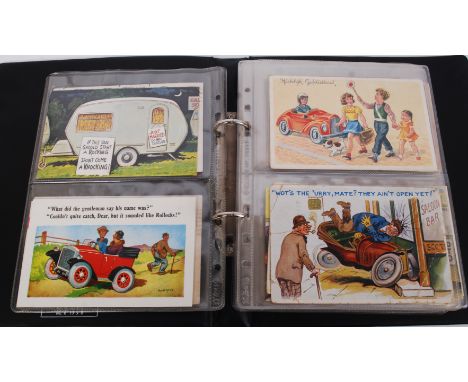 POSTCARDS; A good collection of. Comic Motoring themed postcards . 70= from vintage to later examples.