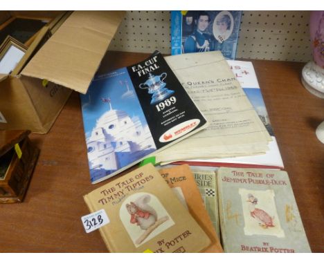 Parcel of mixed ephemera, items relating to Liverpool, Beatrix Potter vintage publications etc