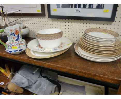 Gaudy Welsh jug and quantity of Royal Worcester dinnerware etc