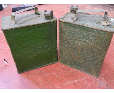 Pair of vintage Esso petrol cans