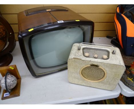 Vintage television by Murphy and an Everene Sky Queen wireless