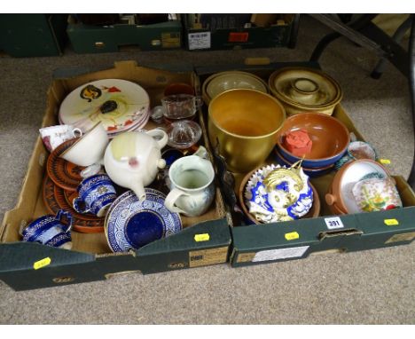 Quantity of art pottery and decorative cups and saucers etc