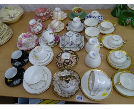 Collection of cabinet cups and saucers by Shelley, Aynsley, Worcester, Royal Crown Derby etc